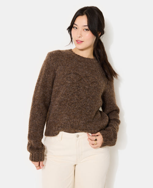 Pull en maille mélangée avec détail fantaisie - PIMKIE - 5