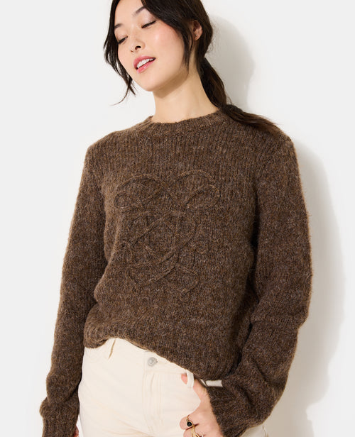 Pull en maille mélangée avec détail fantaisie - PIMKIE - 1