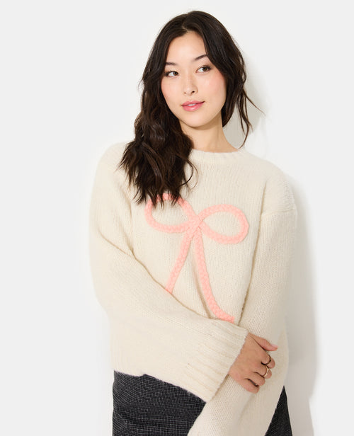 Pull en maille avec nœud - PIMKIE - 2