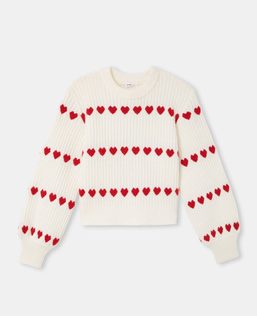 Pull en maille côtelée avec cœurs - PIMKIE - 4