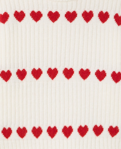 Pull en maille côtelée avec cœurs - PIMKIE - 7