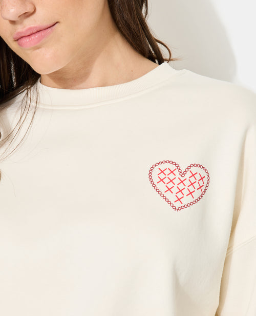 Sweat avec coeur et print Noël - PIMKIE - 2