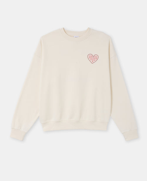 Sweat avec coeur et print Noël - PIMKIE - 4