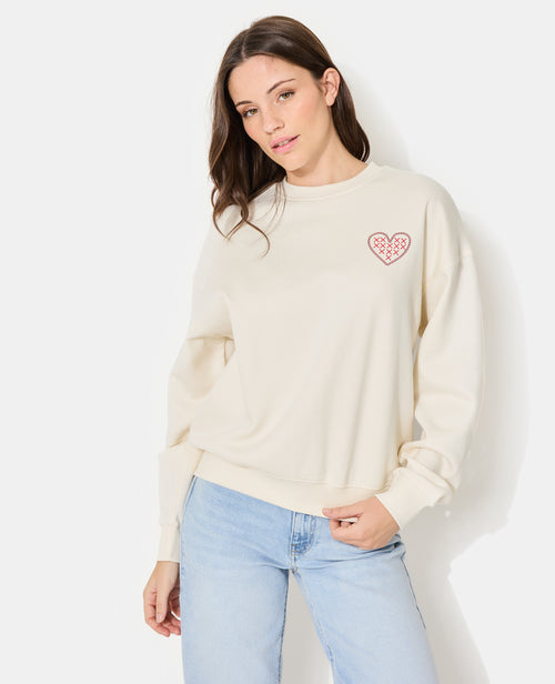 Sweat avec coeur et print Noël - PIMKIE - 7