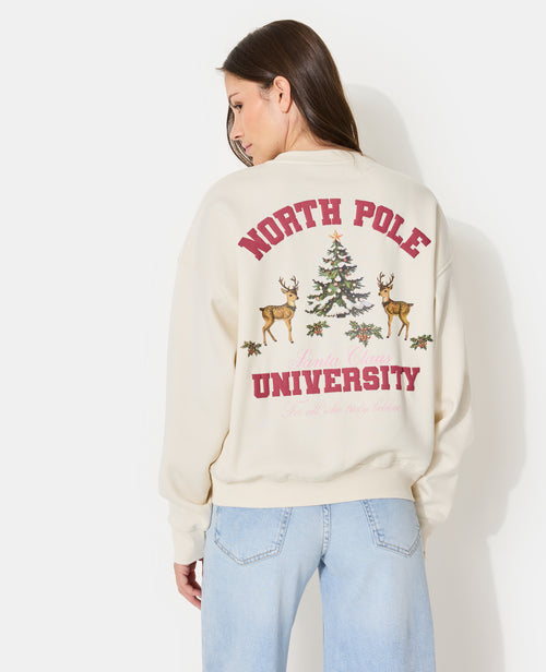 Sweat avec faon et print Noël - PIMKIE - 1