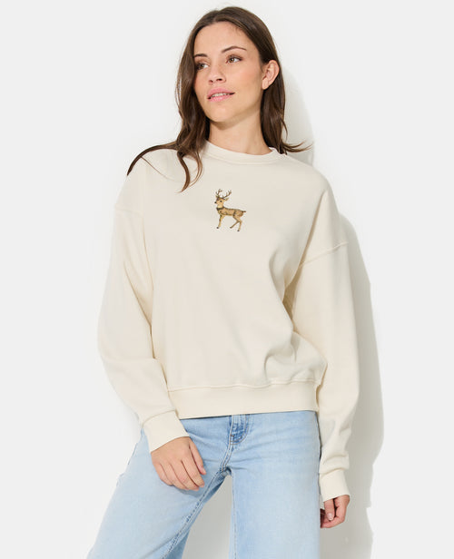 Sweat avec faon et print Noël - PIMKIE - 6