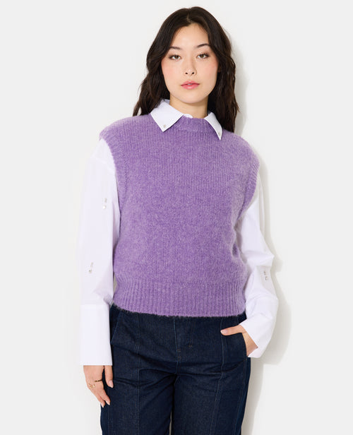 Pull sans manches avec laine et mohair - PIMKIE - 5