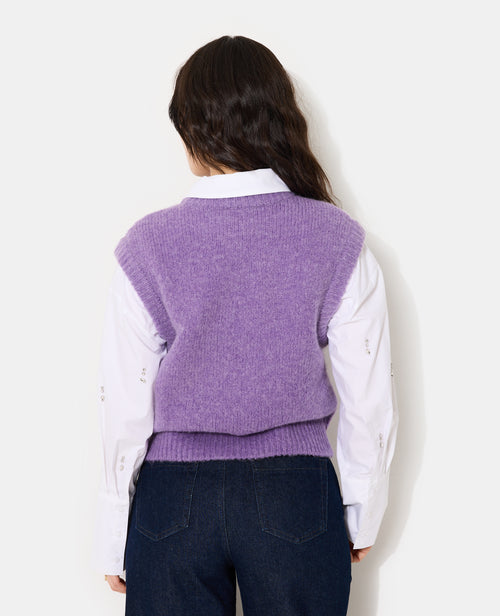Pull sans manches avec laine et mohair - PIMKIE - 6