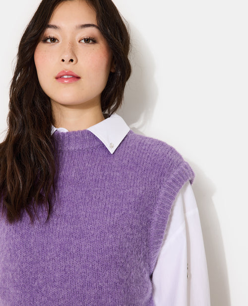 Pull sans manches avec laine et mohair - PIMKIE - 7