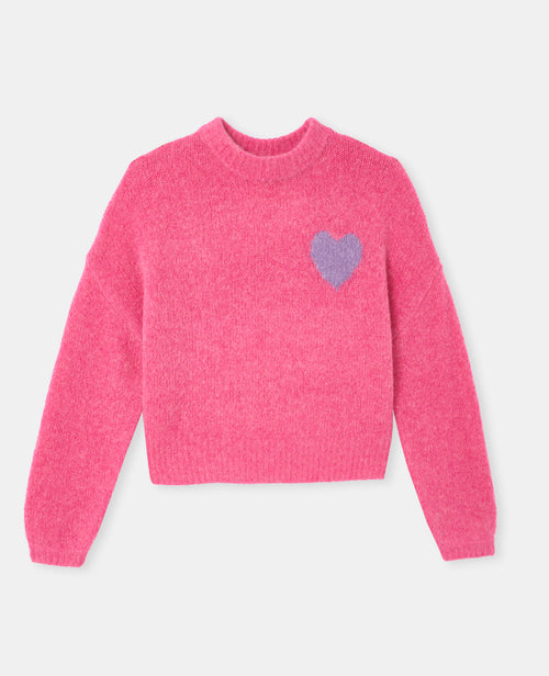 Pull contenant mohair et laine avec cœur - PIMKIE - 4