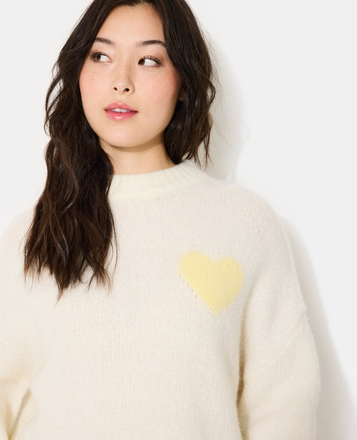 Pull contenant mohair et laine avec cœur - PIMKIE - 2