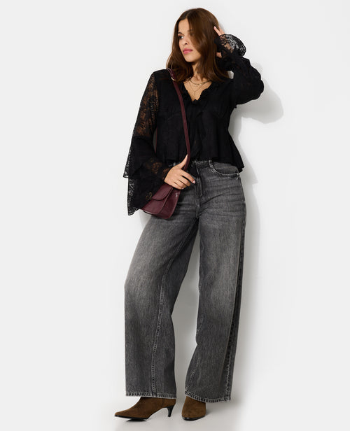 Blouse en dentelle avec volants et manches flare - PIMKIE - 3