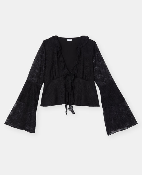 Blouse en dentelle avec volants et manches flare - PIMKIE - 4