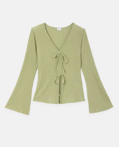 Top en maille reliefée avec nouettes - PIMKIE - 4