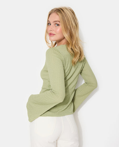 Top en maille reliefée avec nouettes - PIMKIE - 6