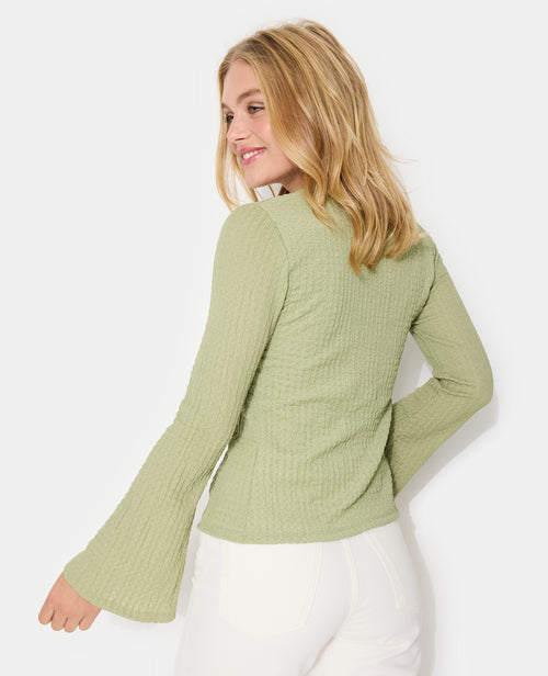 Top en maille reliefée avec nouettes - PIMKIE - 8