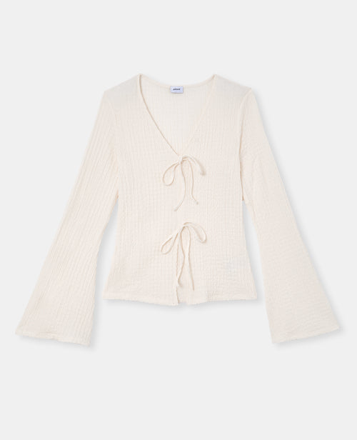 Top en maille reliefée avec nouettes - PIMKIE - 4