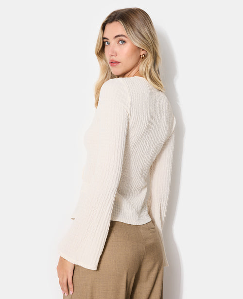 Top en maille reliefée avec nouettes - PIMKIE - 6