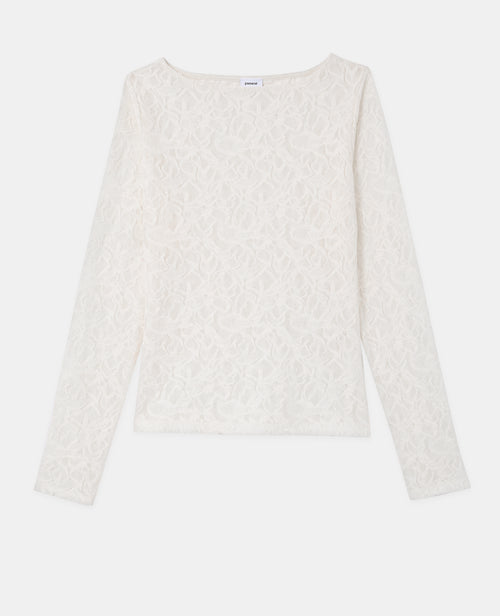 T-shirt manches longues en dentelle - PIMKIE - 4