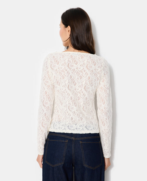 T-shirt manches longues en dentelle - PIMKIE - 6