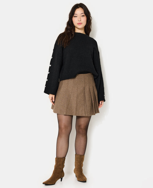 Pull en maille avec strass cœur aux manches - PIMKIE - 3