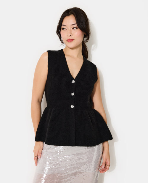 Gilet sans manches forme peplum - PIMKIE - 1
