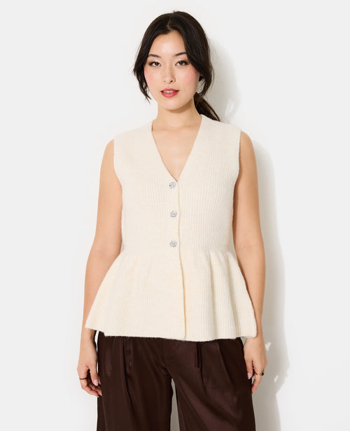 Gilet sans manches forme peplum - PIMKIE - 1