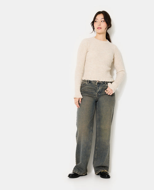 Pull en maille côtelée avec finitions ondulées - PIMKIE - 3