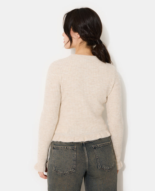 Pull en maille côtelée avec finitions ondulées - PIMKIE - 6