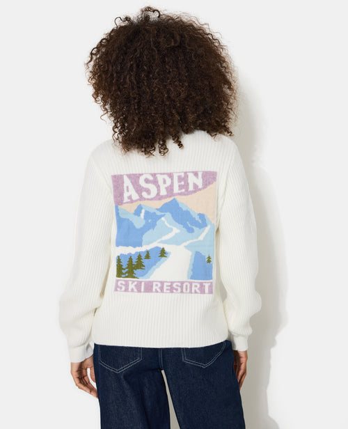 Pull en maille côtelée avec jacquard dos - PIMKIE - 1