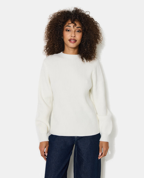 Pull en maille côtelée avec jacquard dos - PIMKIE - 5