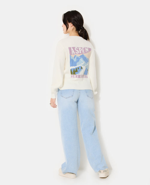 Pull en maille côtelée avec jacquard dos - PIMKIE - 6