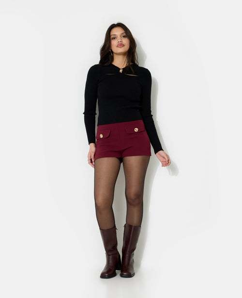 Pull cintré avec fils lurex, découpes et détail bijou - PIMKIE - 3