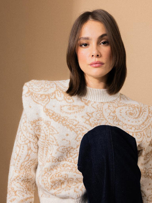 Pull motif cachemire avec épaulettes - PIMKIE - 2