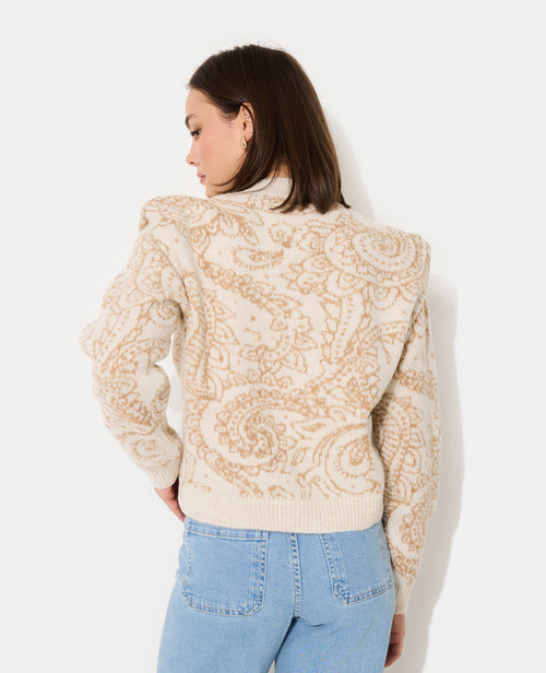 Pull motif cachemire avec épaulettes - PIMKIE - 6