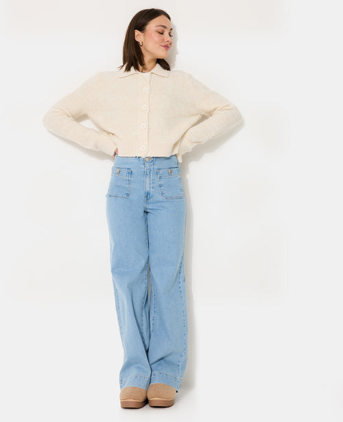 Gilet en maille bouclette avec col - PIMKIE - 3