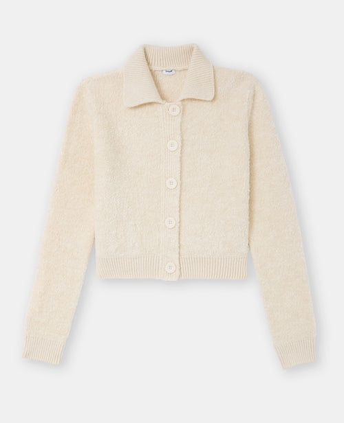 Gilet en maille bouclette avec col - PIMKIE - 4