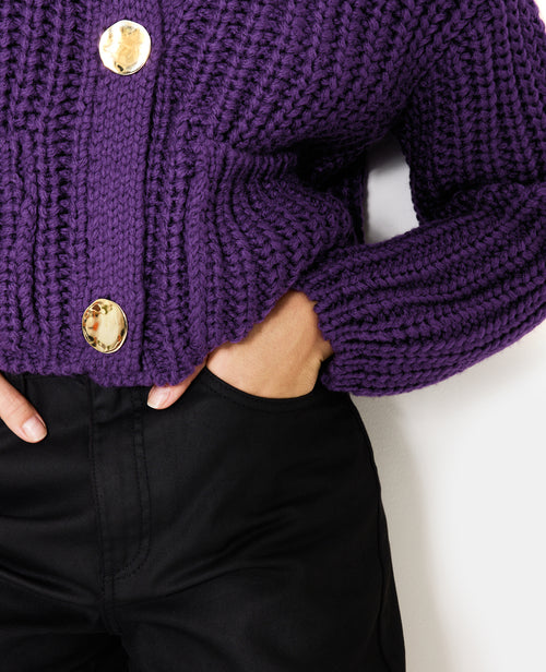 Gilet grosse maille avec gros boutons et poches - PIMKIE - 2