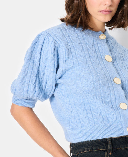 Gilet manches courtes en maille torsadée - PIMKIE - 2