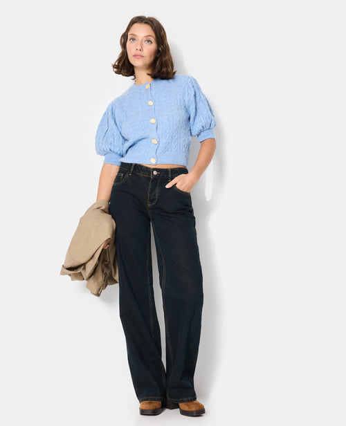 Gilet manches courtes en maille torsadée - PIMKIE - 3