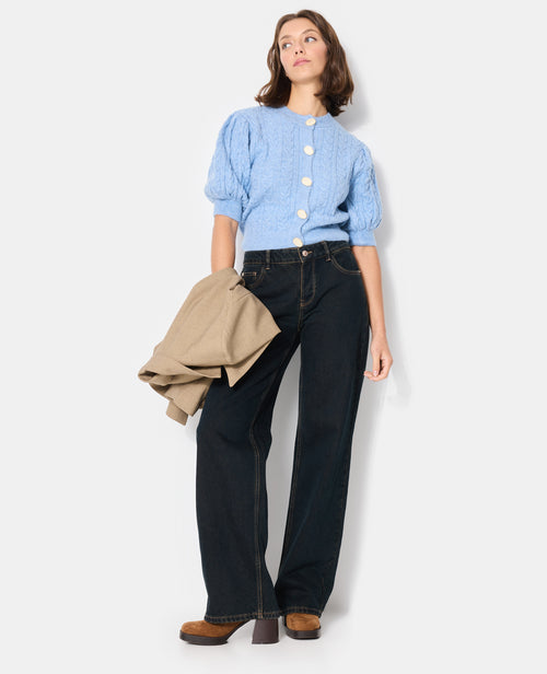 Gilet manches courtes en maille torsadée - PIMKIE - 5