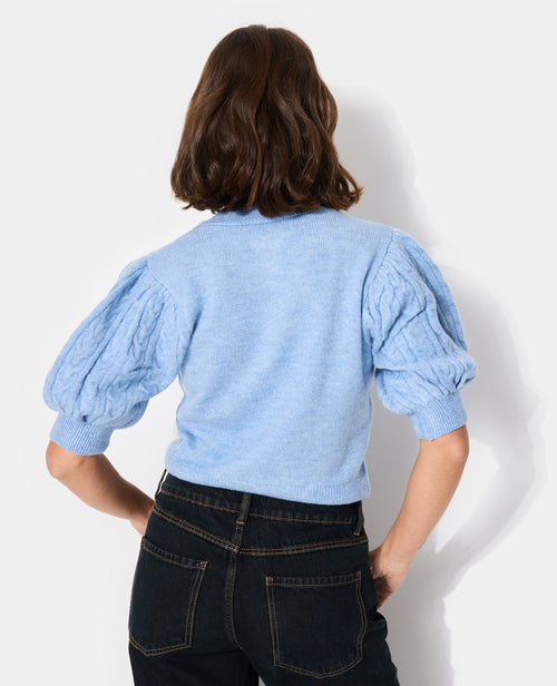 Gilet manches courtes en maille torsadée - PIMKIE - 6