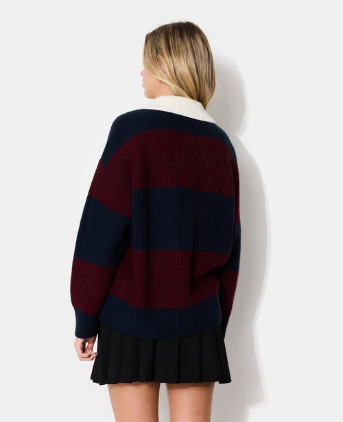 Gilet rayé avec col contrasté - PIMKIE - 6