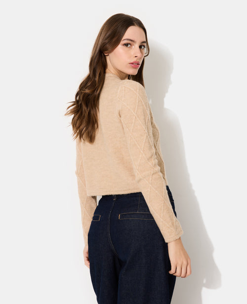 Cardigan en maille fantaisie avec boutons dorés - PIMKIE - 6