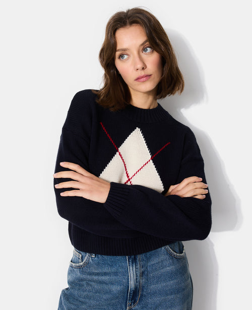 Pull motif jacquard col rond - PIMKIE - 2