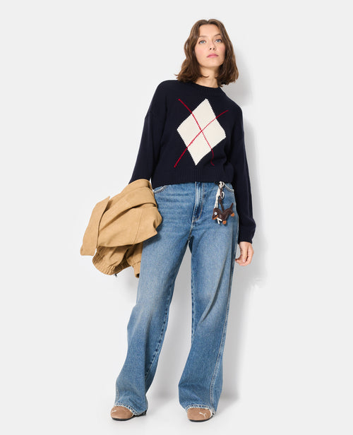 Pull motif jacquard col rond - PIMKIE - 3