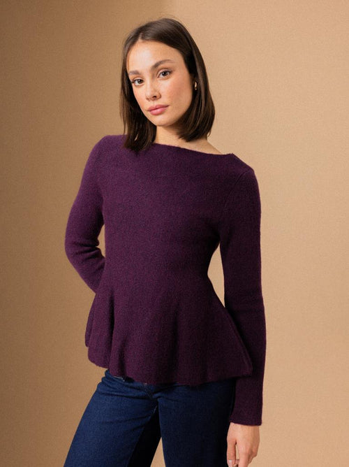 Pull peplum encolure bateau - PIMKIE - 1