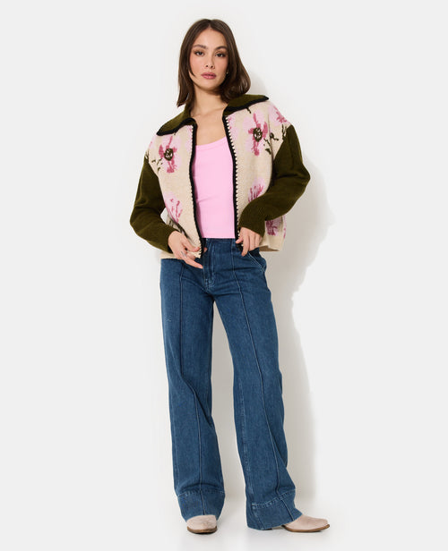 Gilet zippé motif fleurs - PIMKIE - 3