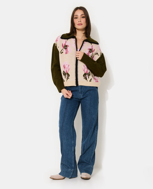 Gilet zippé motif fleurs - PIMKIE - 5