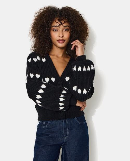 Gilet en maille côtelée avec cœurs - PIMKIE - 5